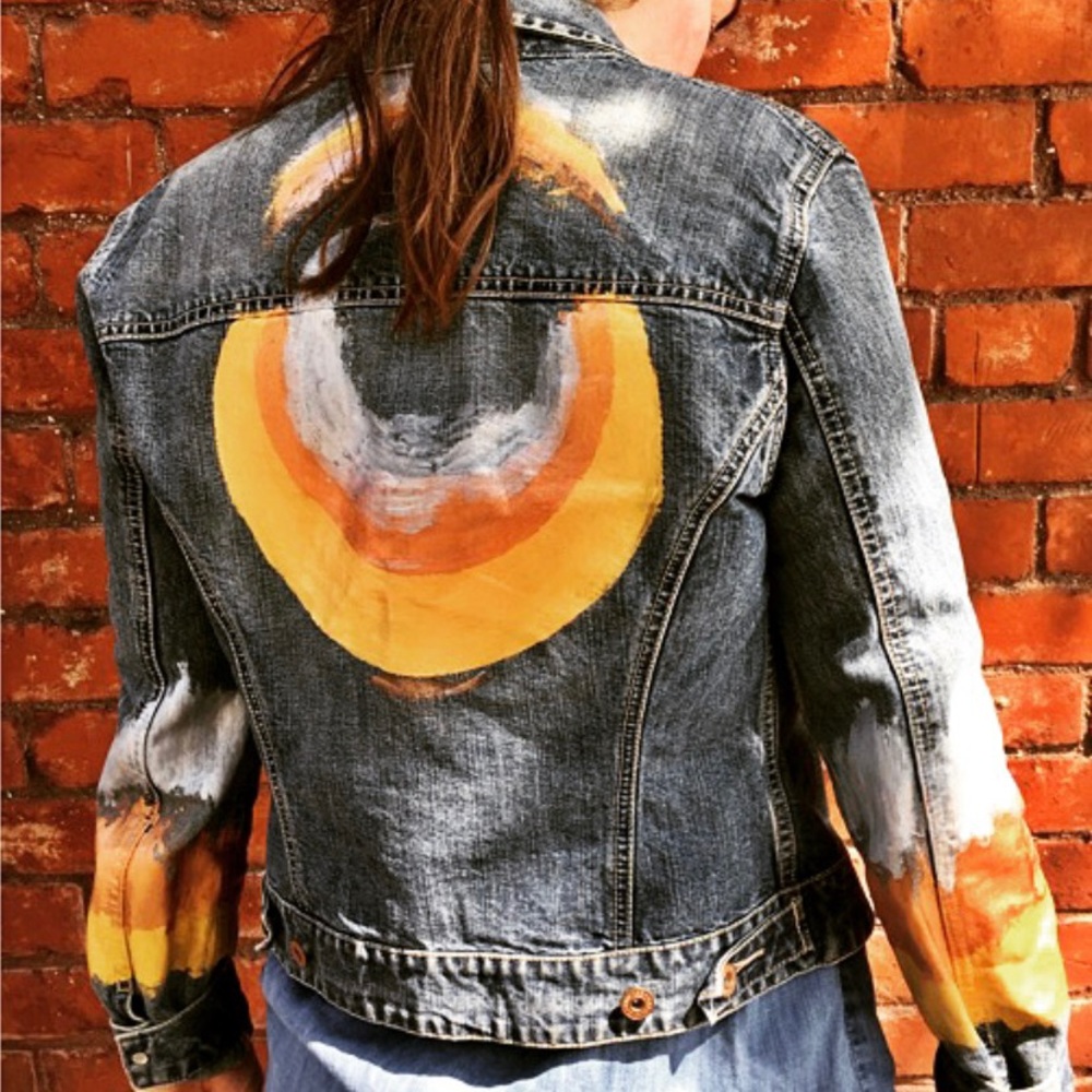 Hand painted jean jacket
